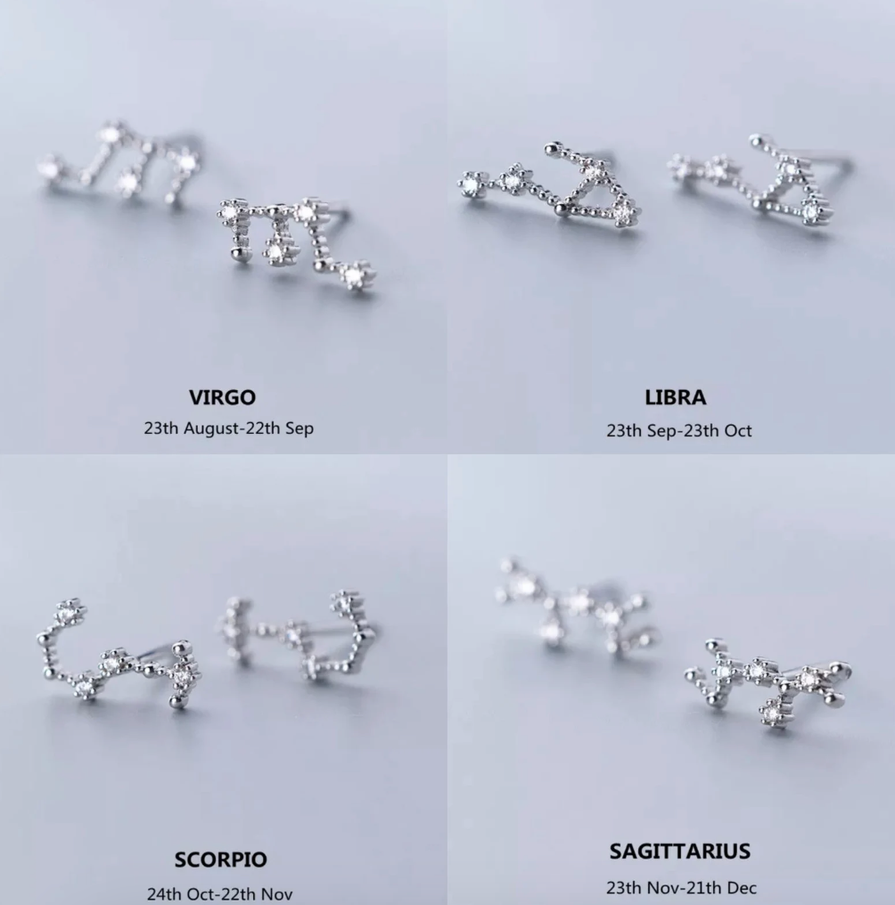 Zodiac Constellation Gift Earrings|Zodiac Sign Earrings