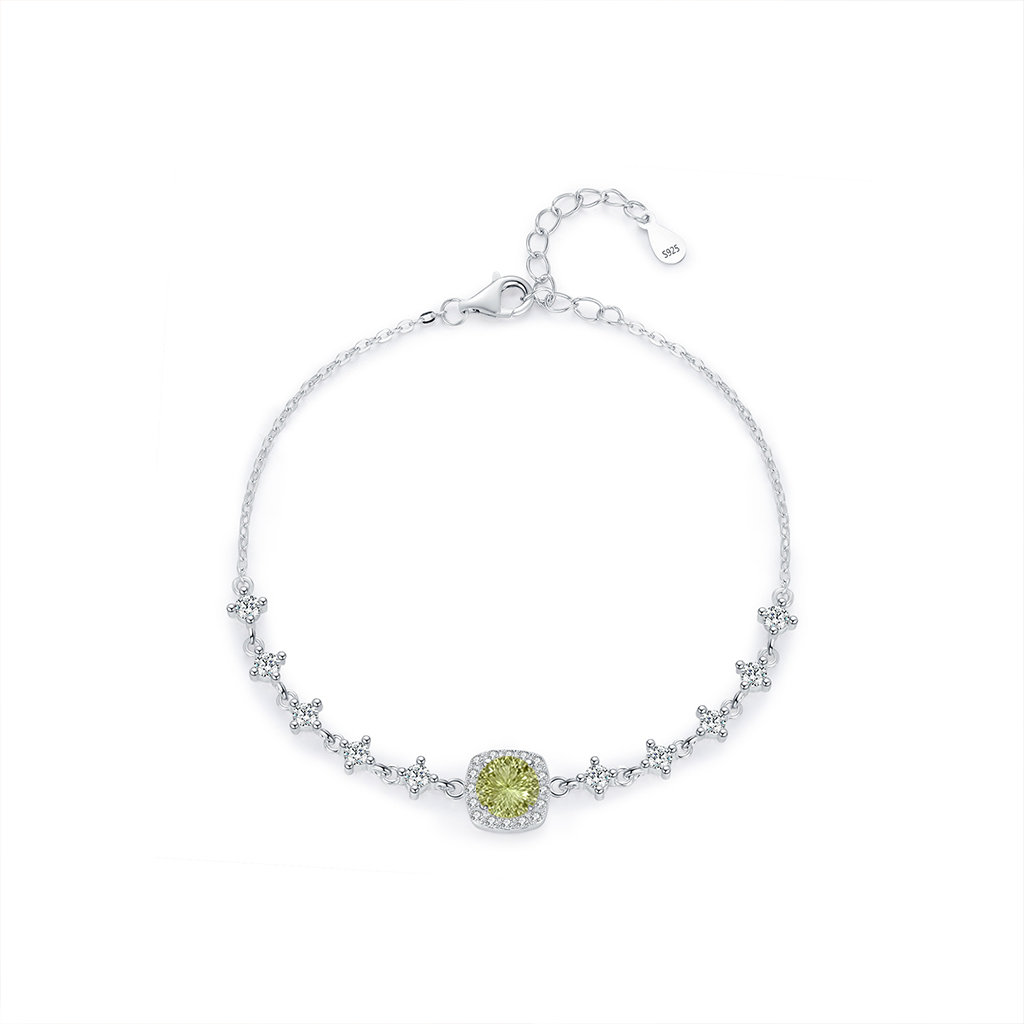 Zodiac Sugar Cube – S925 Sterling Silver Bracelet