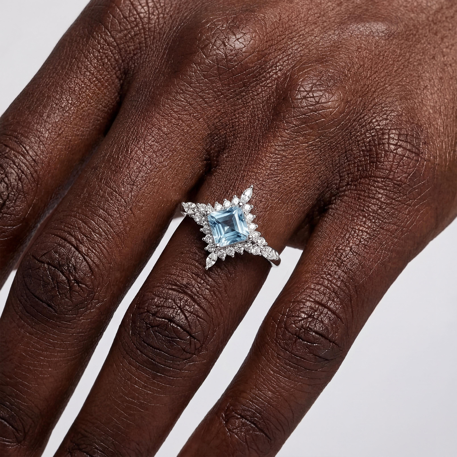 Eternal Square – 18K Gold Plated Silver Ring