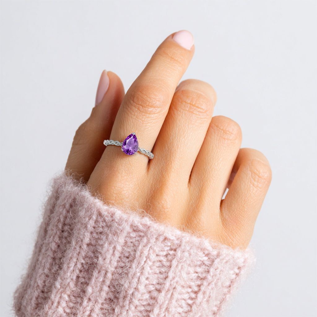 Zodiac Teardrop Twist S925 Sterling Silver Ring