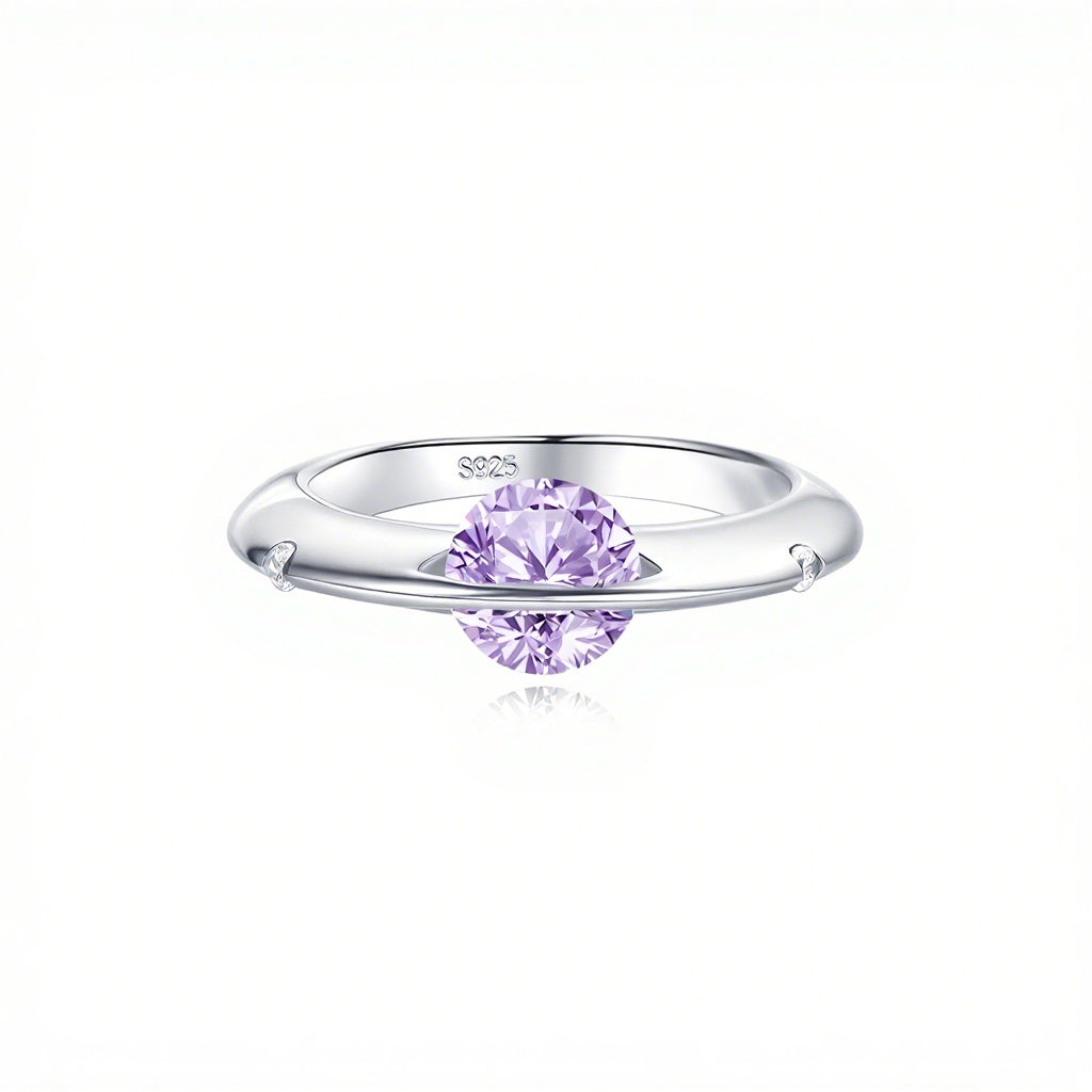 18K Gold Zodiac Lucky Color Rotatable S925 Ring