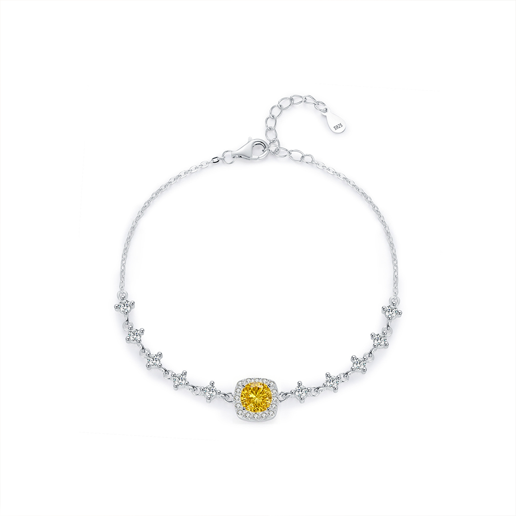 Zodiac Sugar Cube – S925 Sterling Silver Bracelet