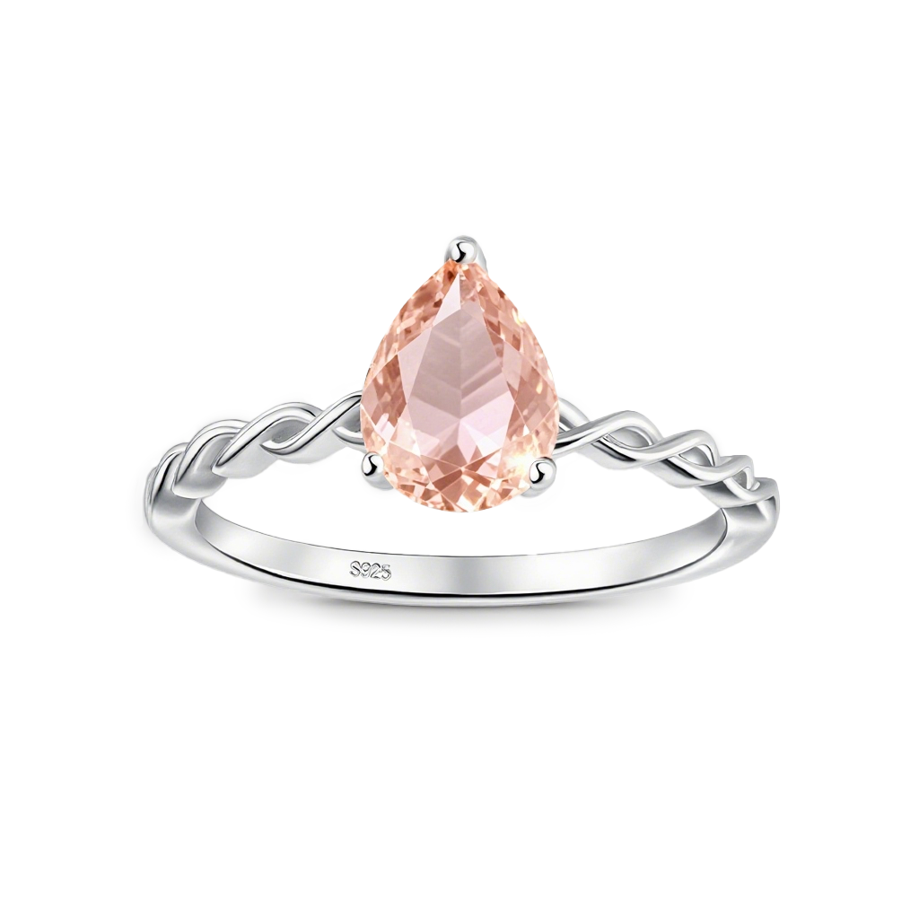 Zodiac Teardrop Twist S925 Sterling Silver Ring