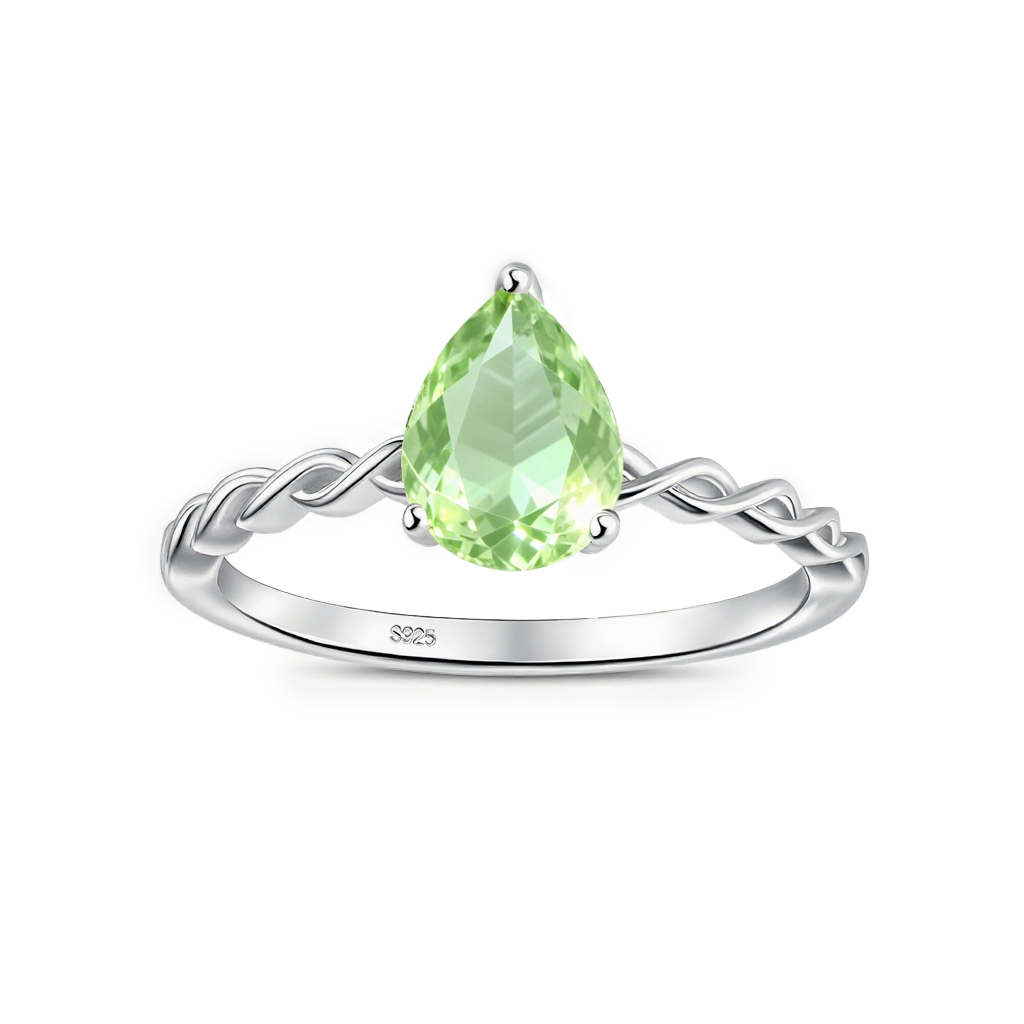 Zodiac Teardrop Twist S925 Sterling Silver Ring