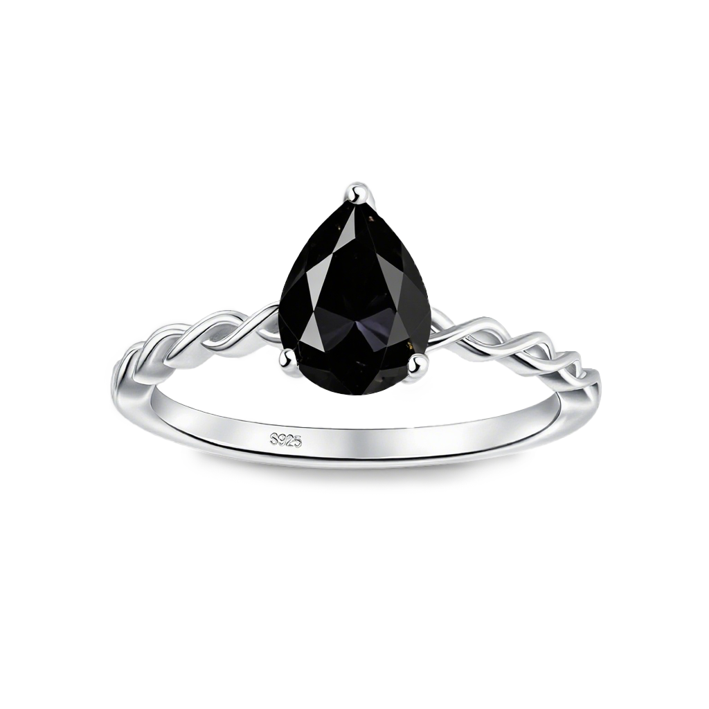 Zodiac Teardrop Twist S925 Sterling Silver Ring