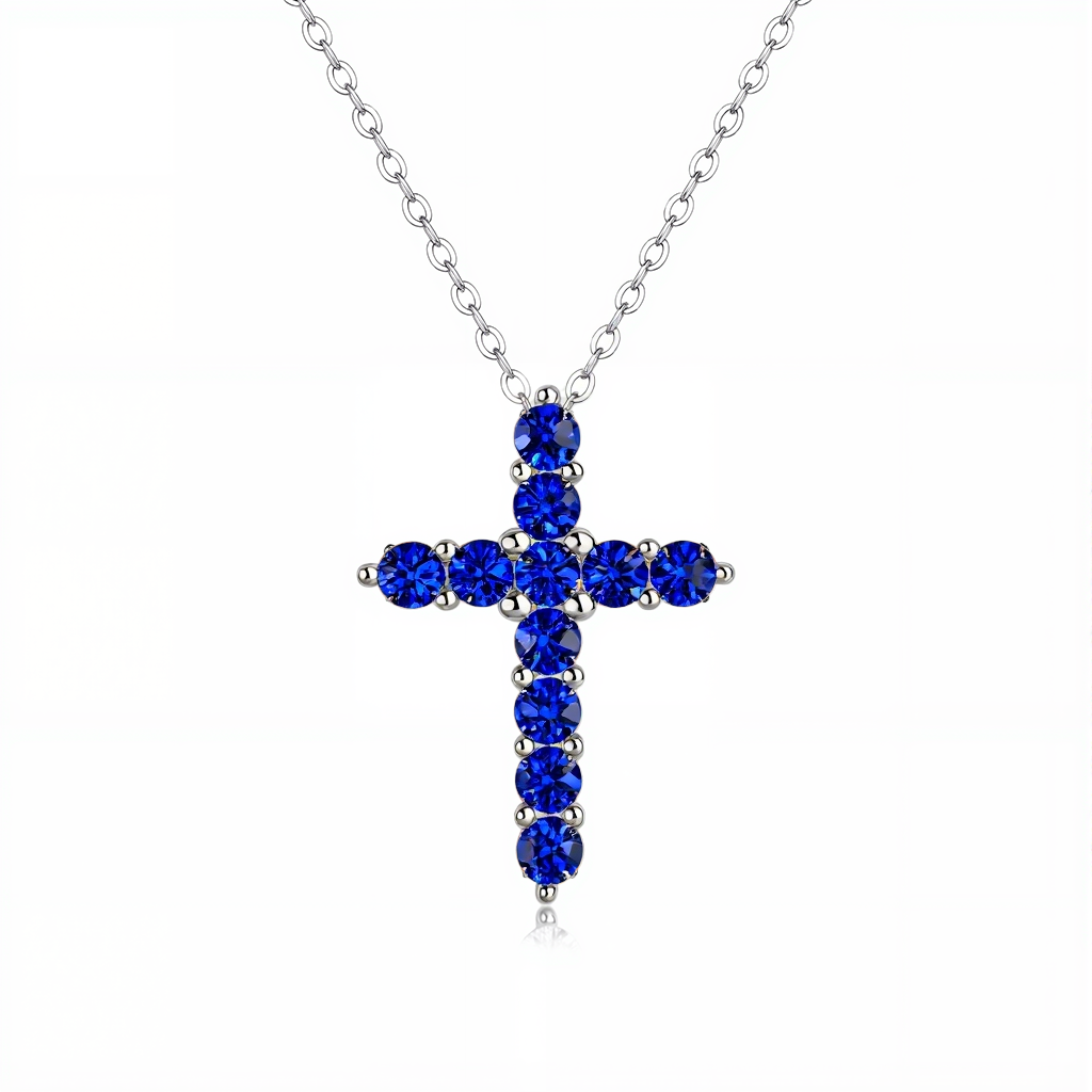 Shining Zodiac Silver Cross Pendant