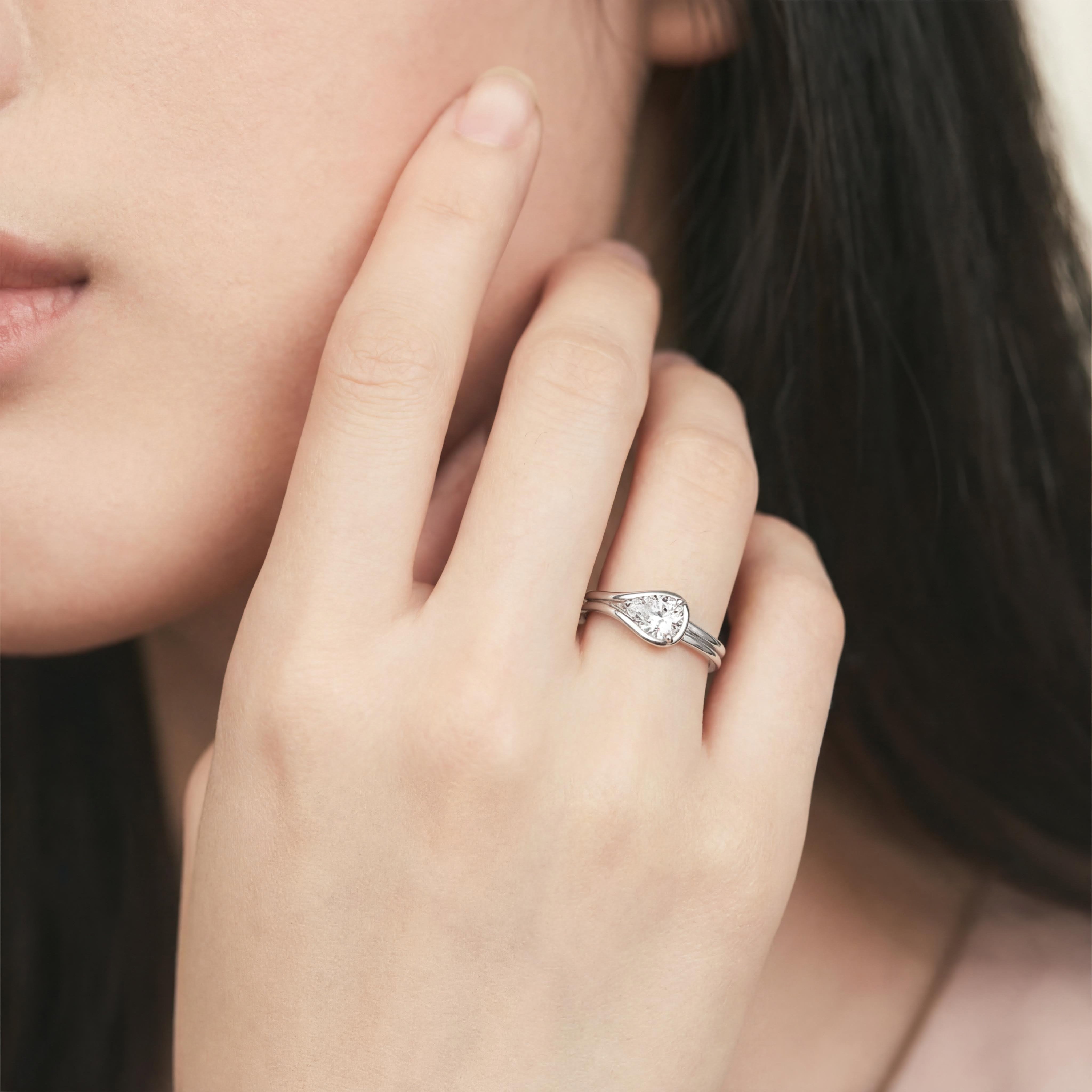 Tear of Light Ring-18K Gold Plated Silver