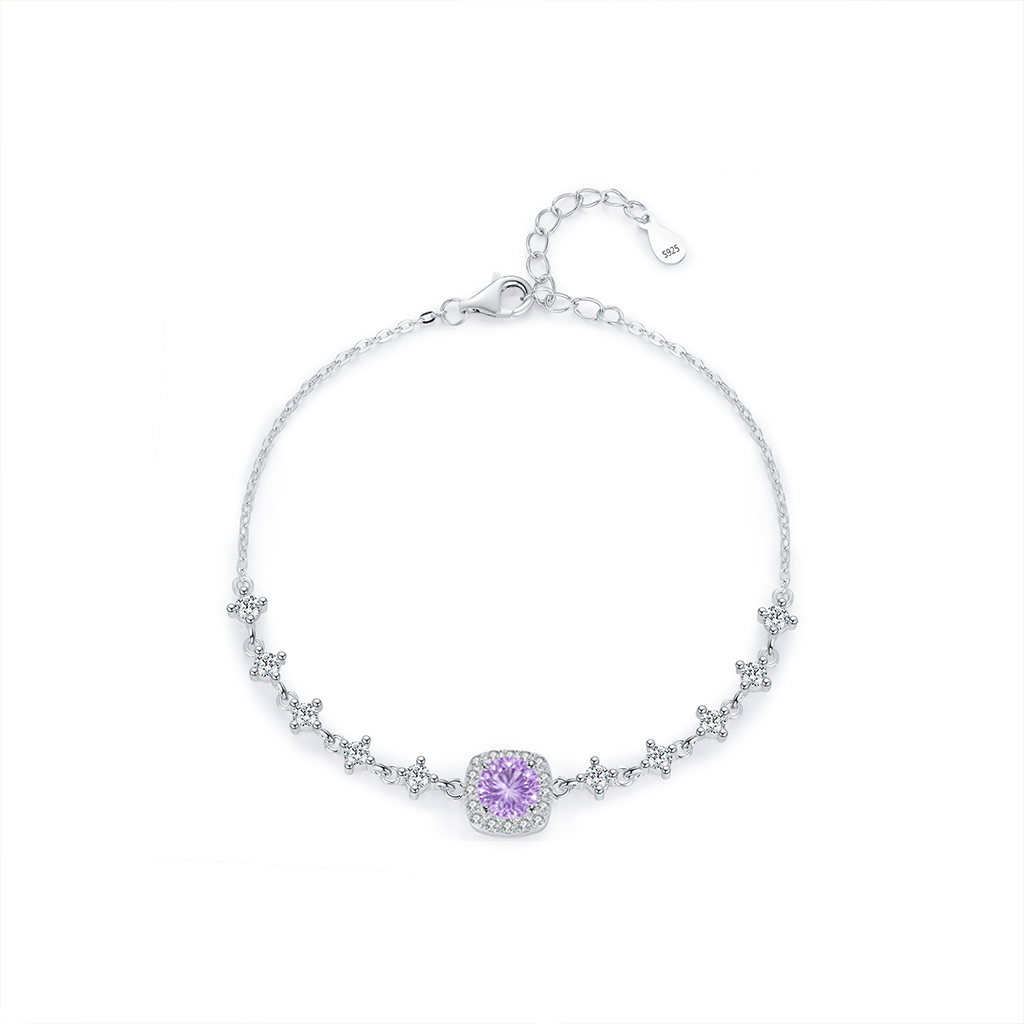 Zodiac Sugar Cube – S925 Sterling Silver Bracelet