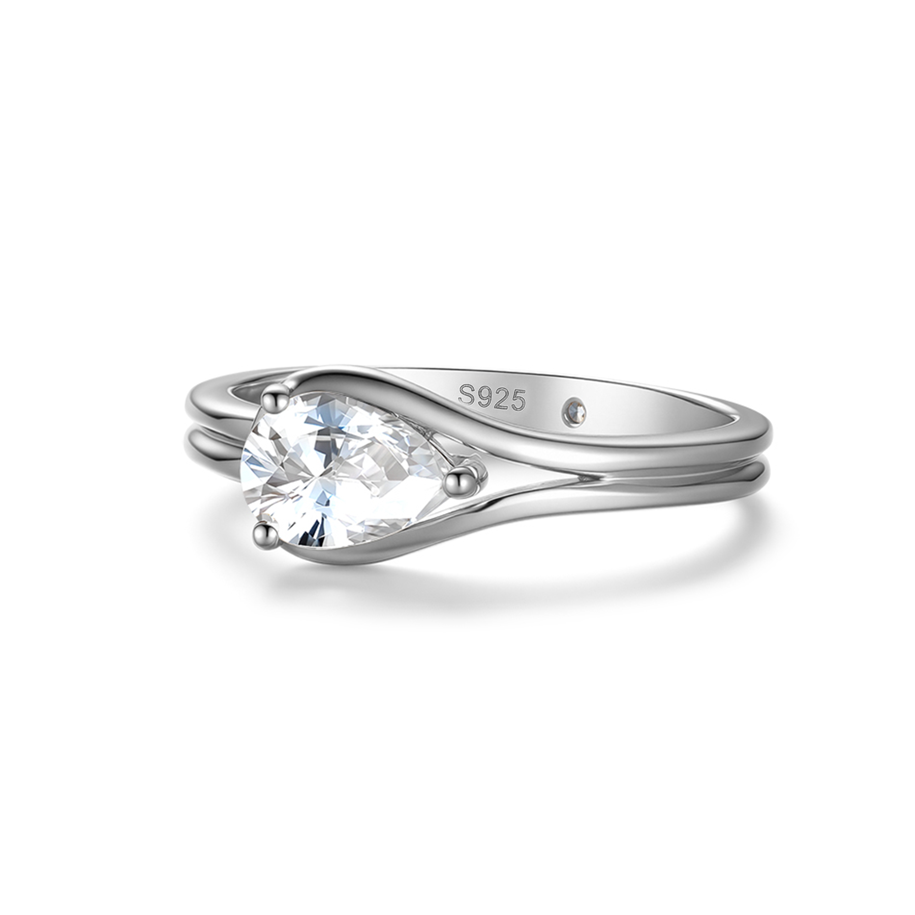 Tear of Light Ring-18K Gold Plated Silver