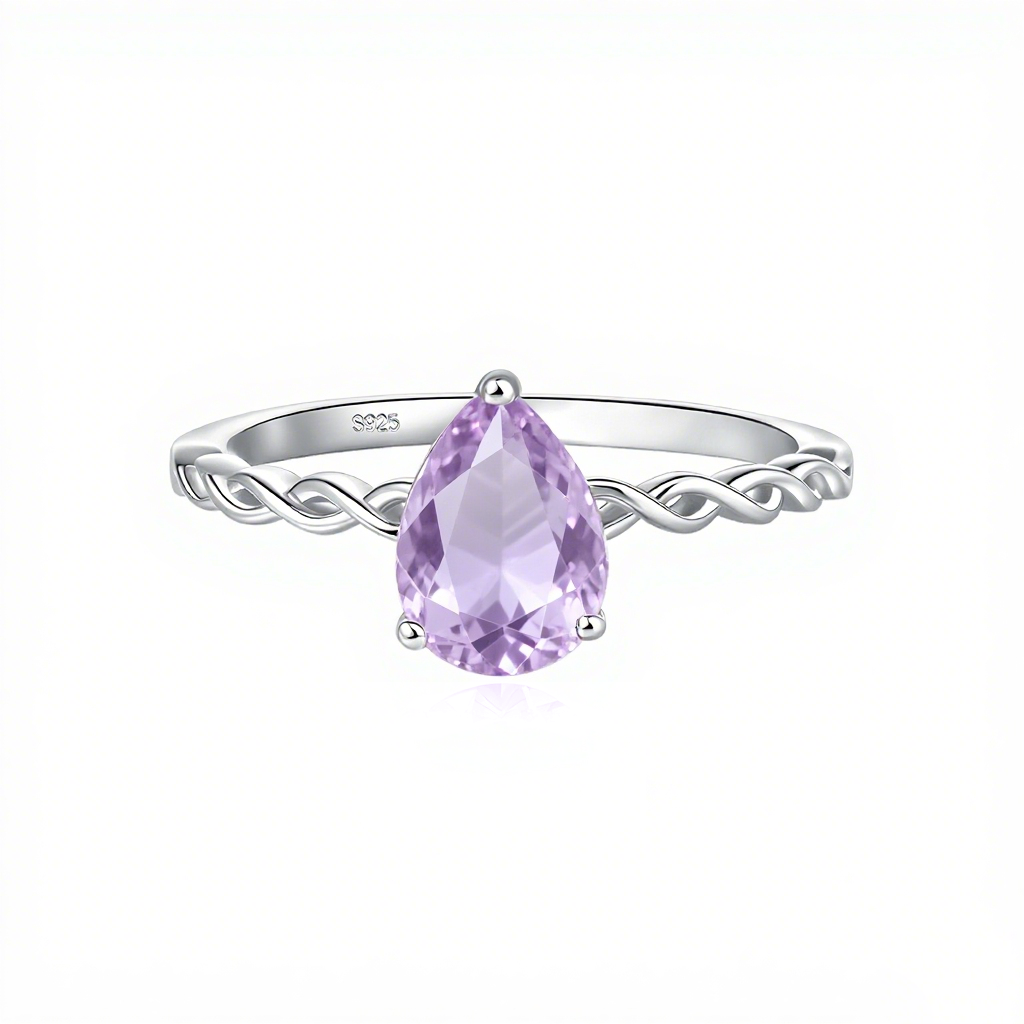 Zodiac Teardrop Twist S925 Sterling Silver Ring