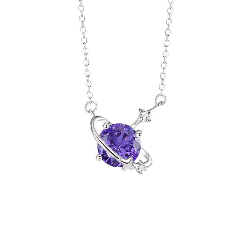 Zodiac Birthstone S925 Silver Necklace