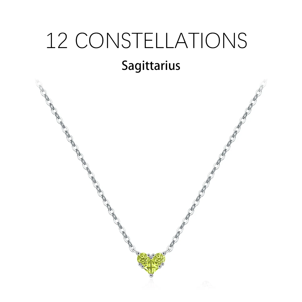 Zodiac Heart 925 Silver Necklace