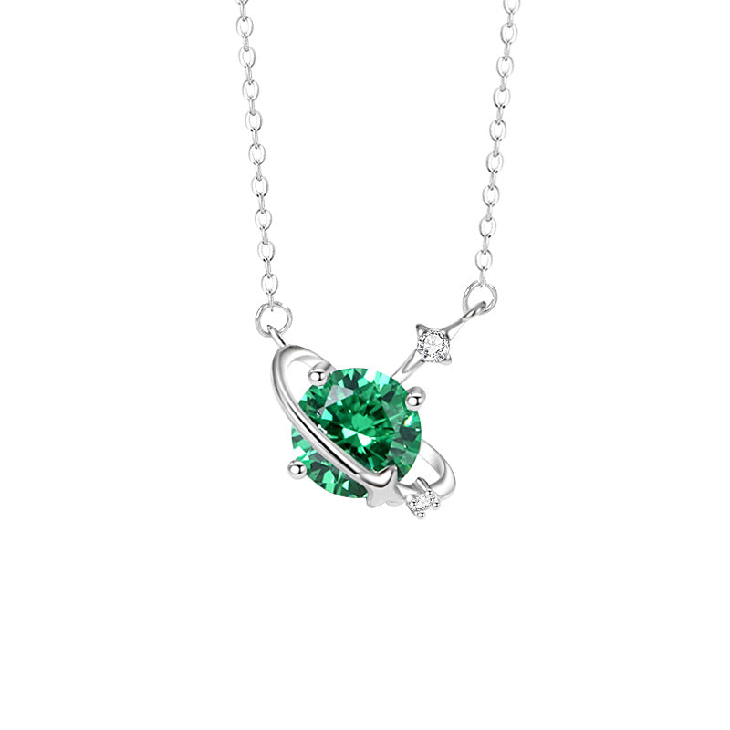 Zodiac Birthstone S925 Silver Necklace