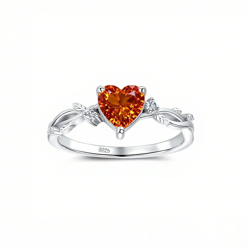S925 Sterling Silver Zodiac Heart Ring