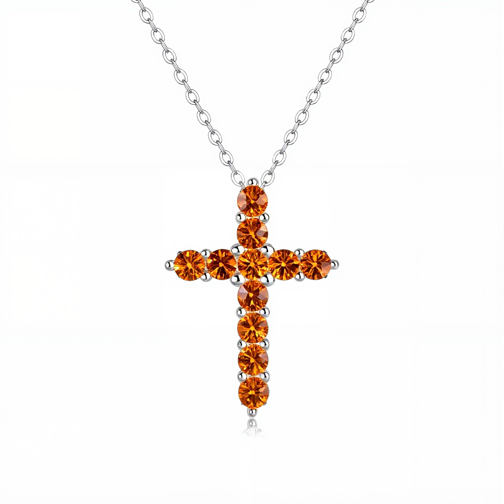 Shining Zodiac Silver Cross Pendant