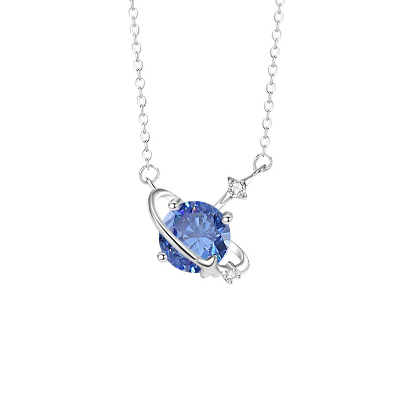 Zodiac Birthstone S925 Silver Necklace