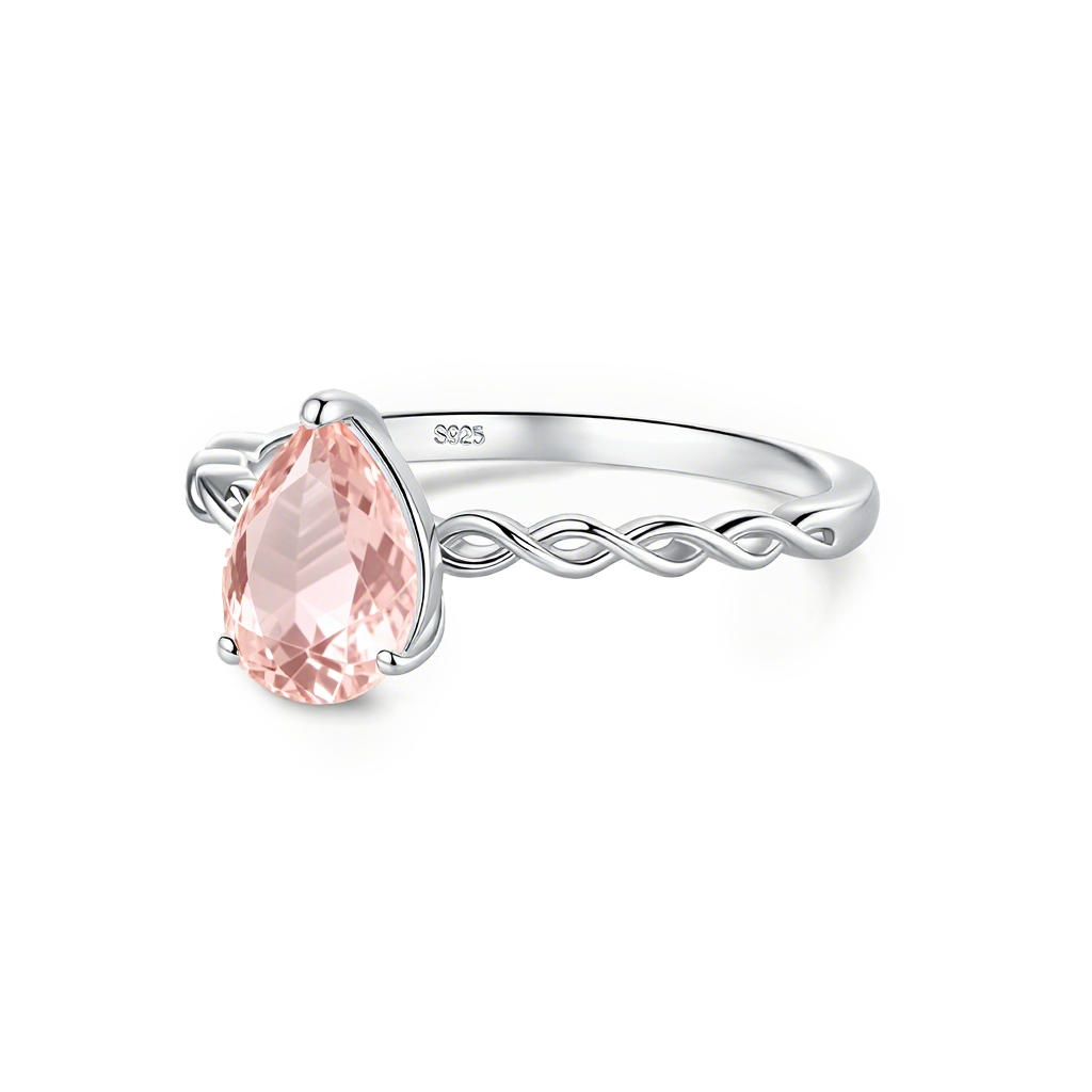 Zodiac Teardrop Twist S925 Sterling Silver Ring