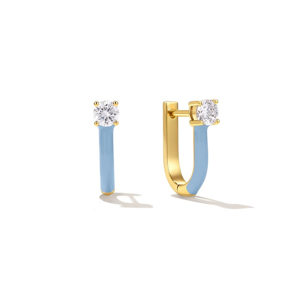 Zodiac U-Shaped Luxe Earrings