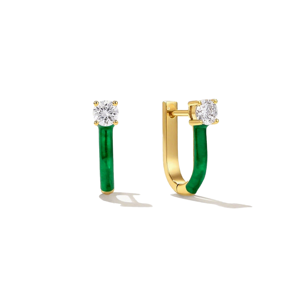 Zodiac U-Shaped Luxe Earrings