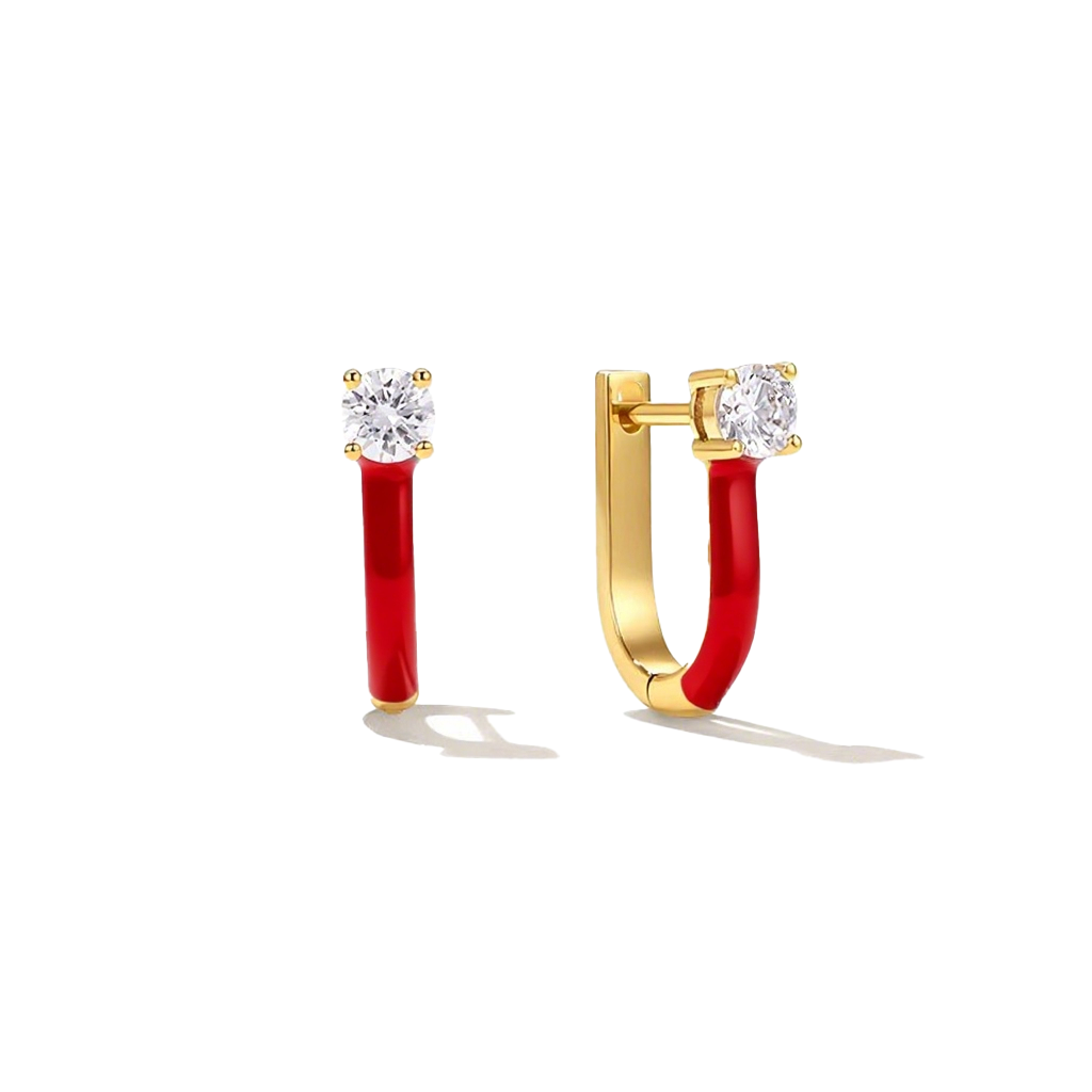 Zodiac U-Shaped Luxe Earrings