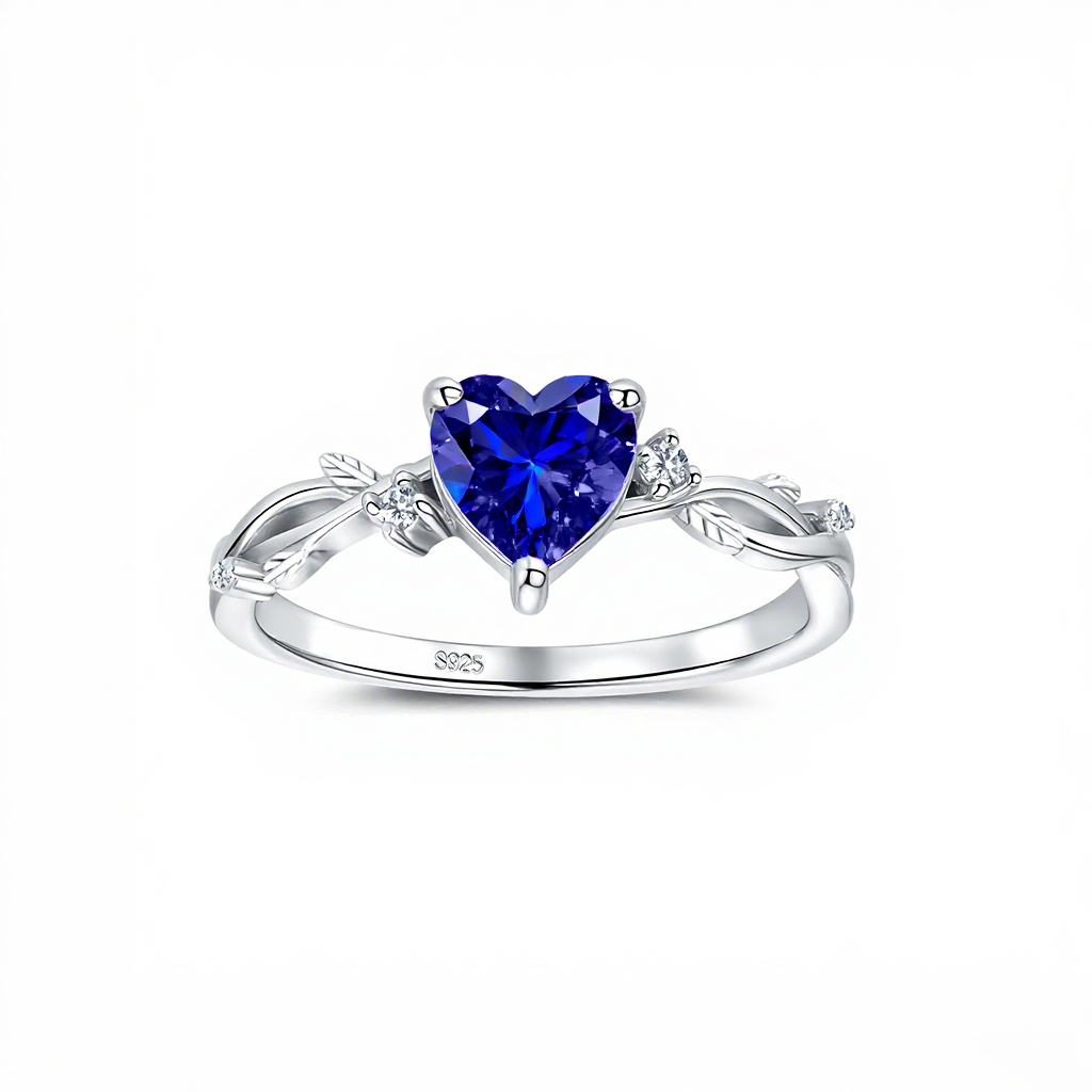 S925 Sterling Silver Zodiac Heart Ring