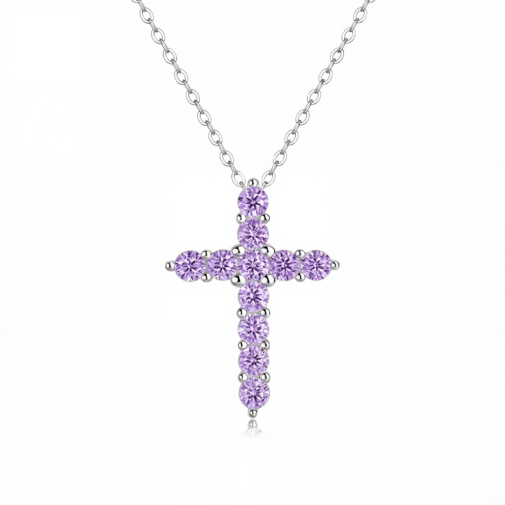 Shining Zodiac Silver Cross Pendant